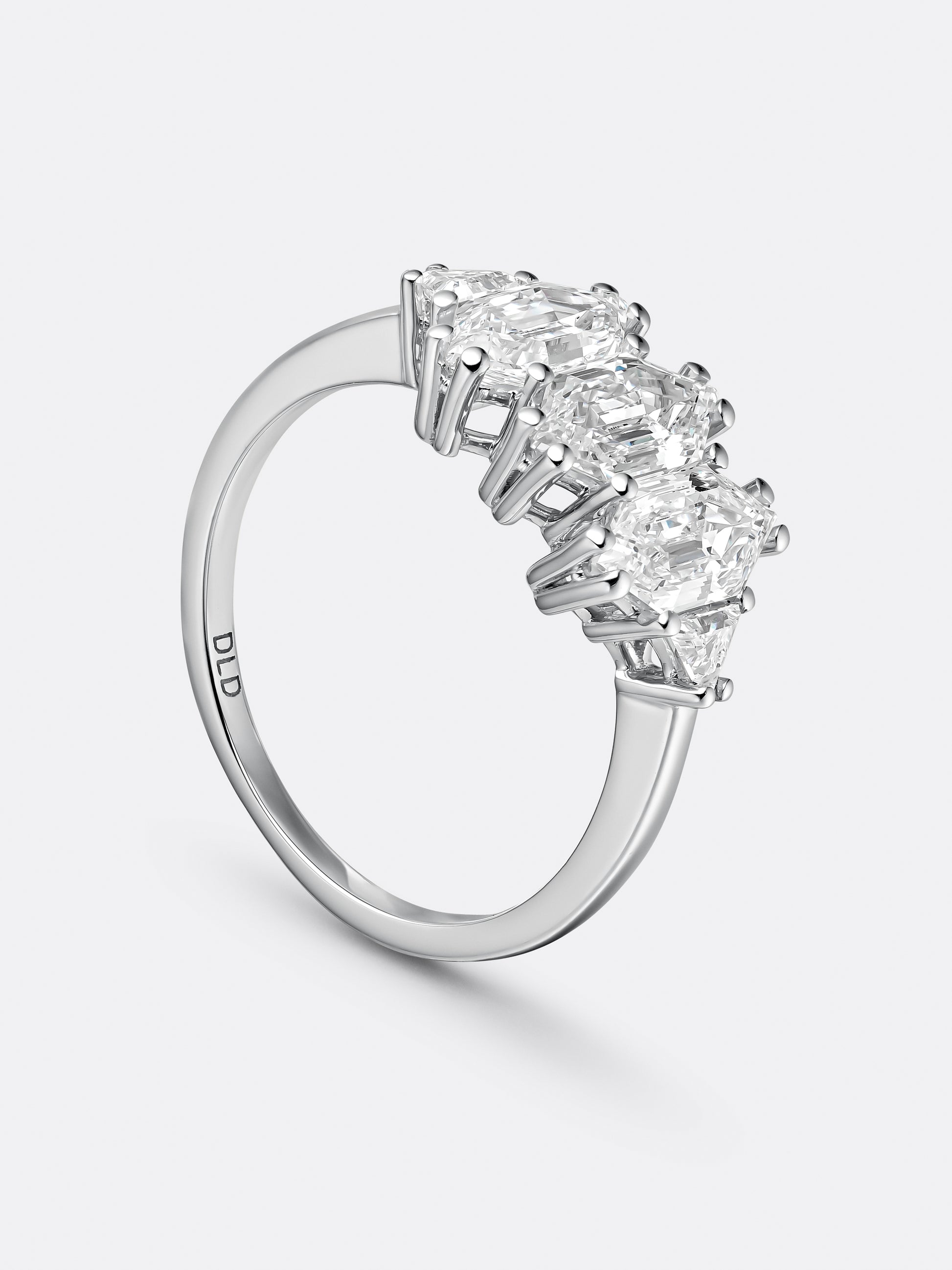 RARE THREE-ROW LONG HEXAGONAL RING