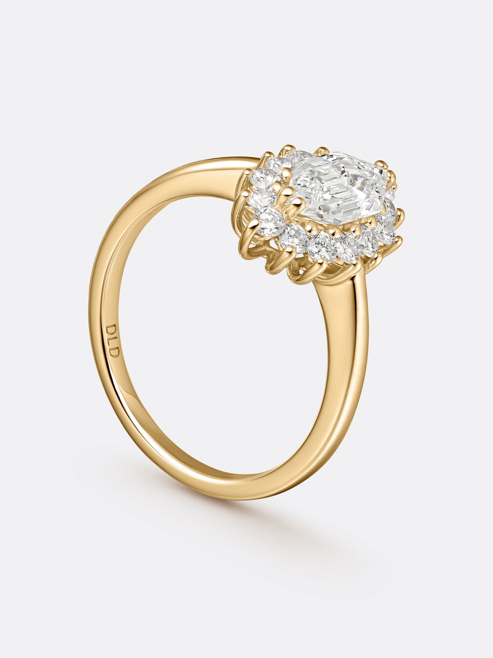 RARE LONG HEXAGONAL RING