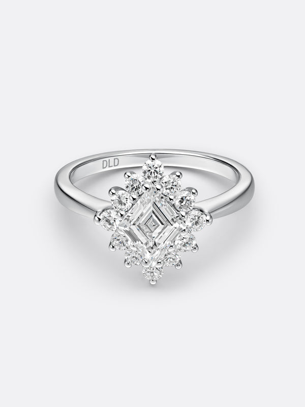 RARE RHOMBUS RING - White Gold