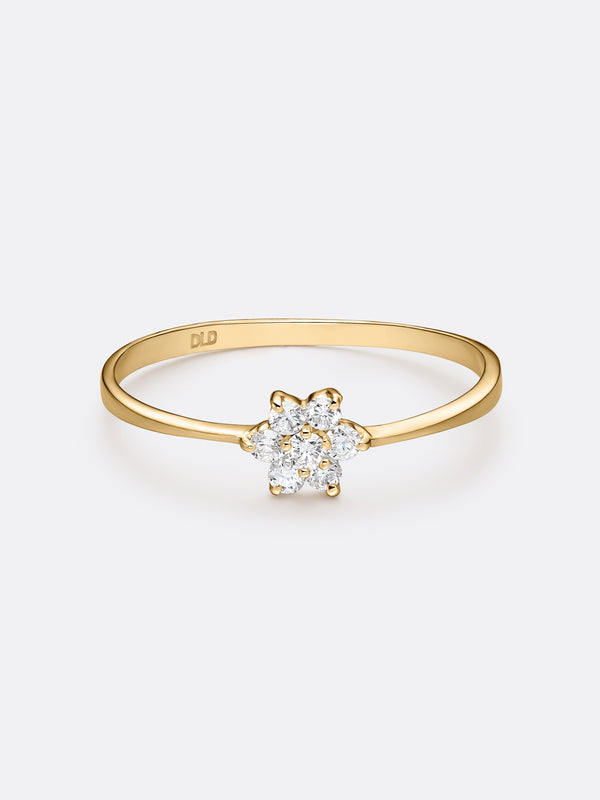 SILHOUETTE STAR RING - Yellow Gold