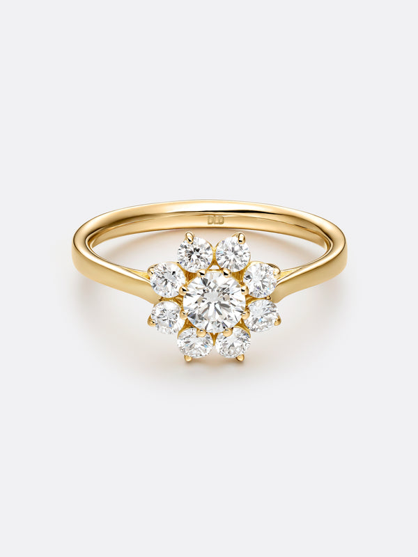SILHOUETTE FLEUR RING - Yellow Gold