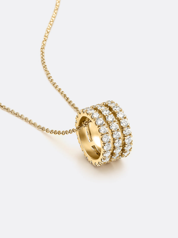 HERITAGE THREE PENDANT - Yellow Gold