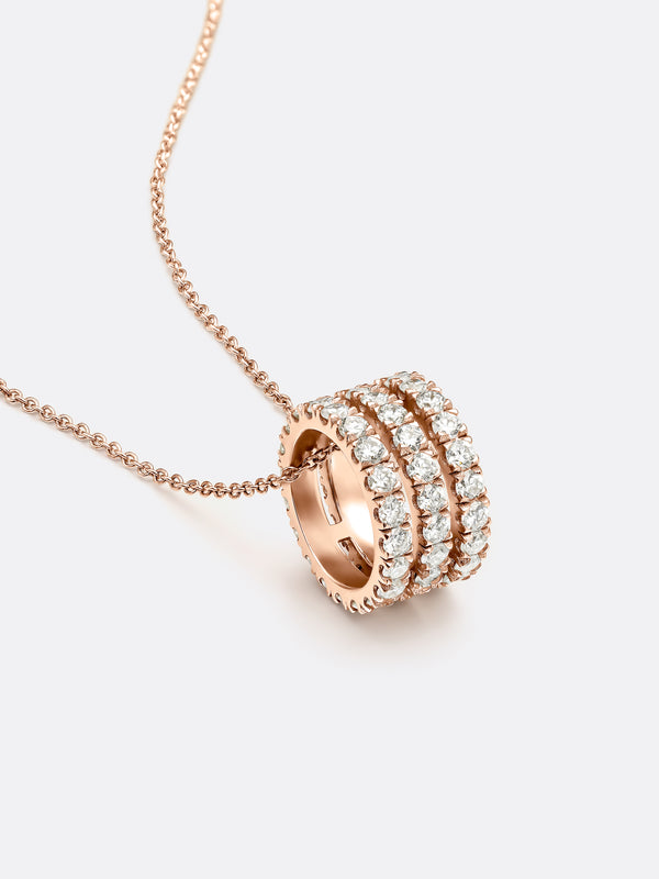 HERITAGE THREE PENDANT - Rose Gold