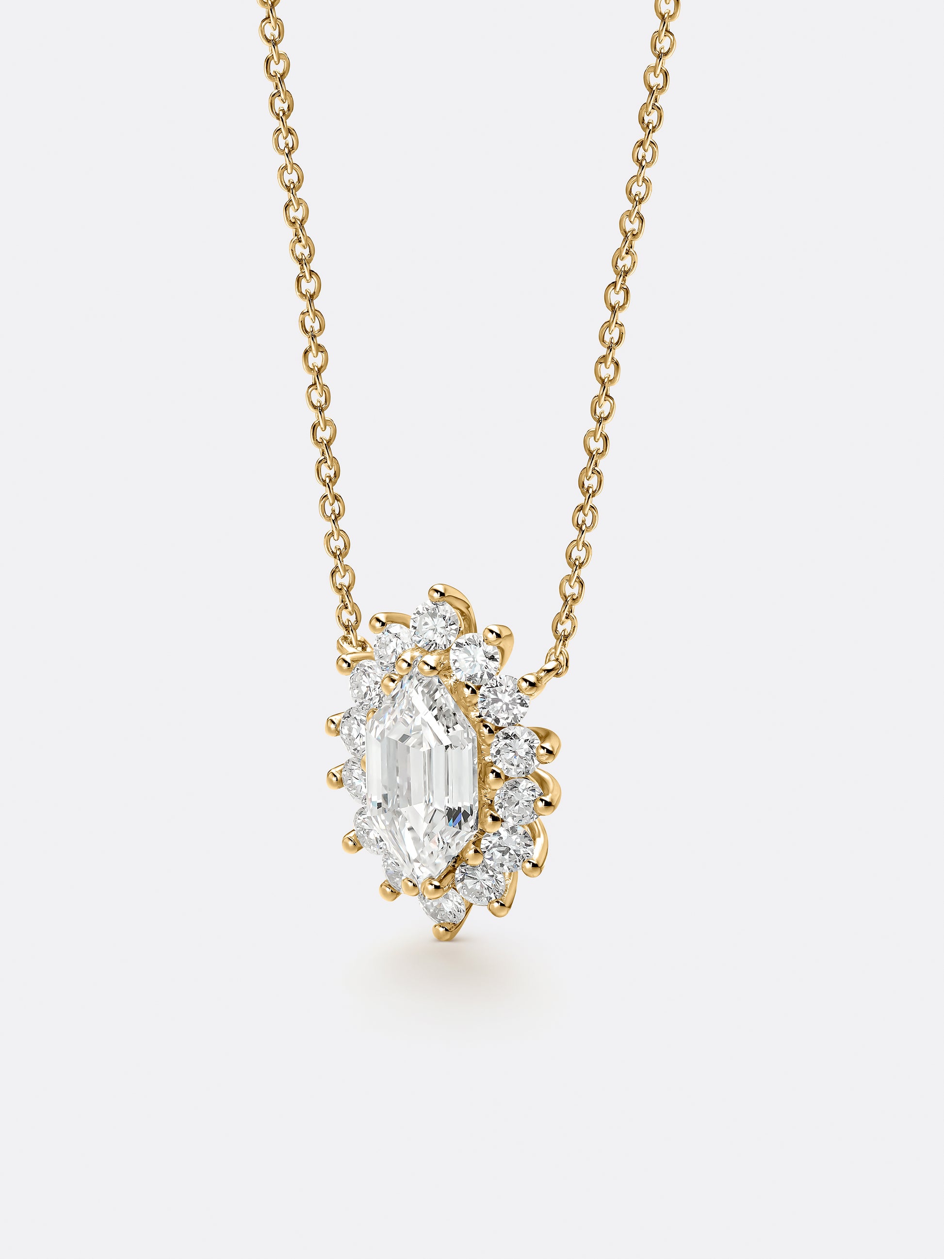 RARE LONG HEXAGONAL NECKLACE