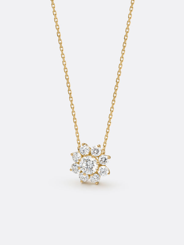 SILHOUETTE FLEUR NECKLACE - Yellow Gold