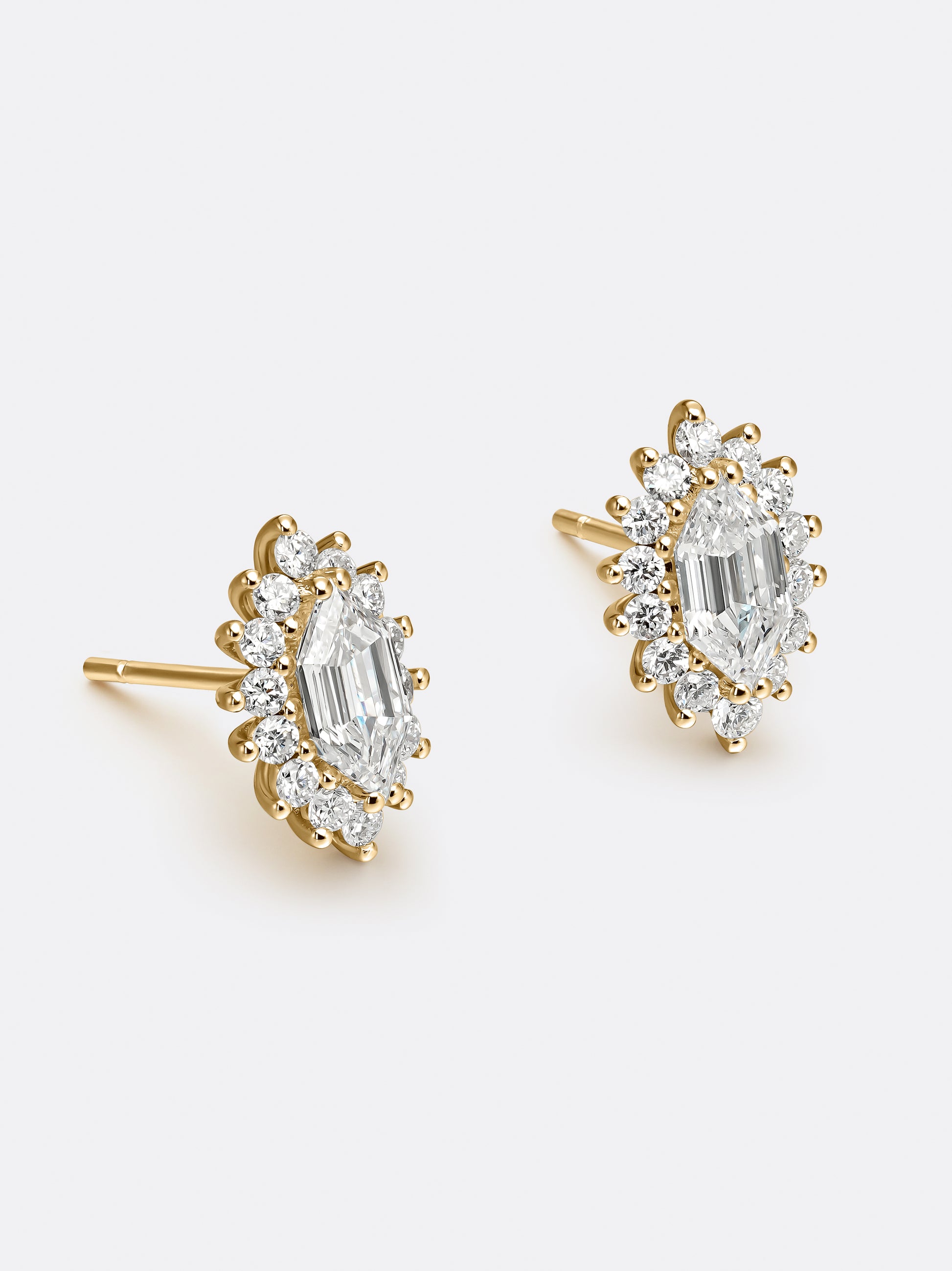 RARE LONG HEXAGONAL EARRINGS