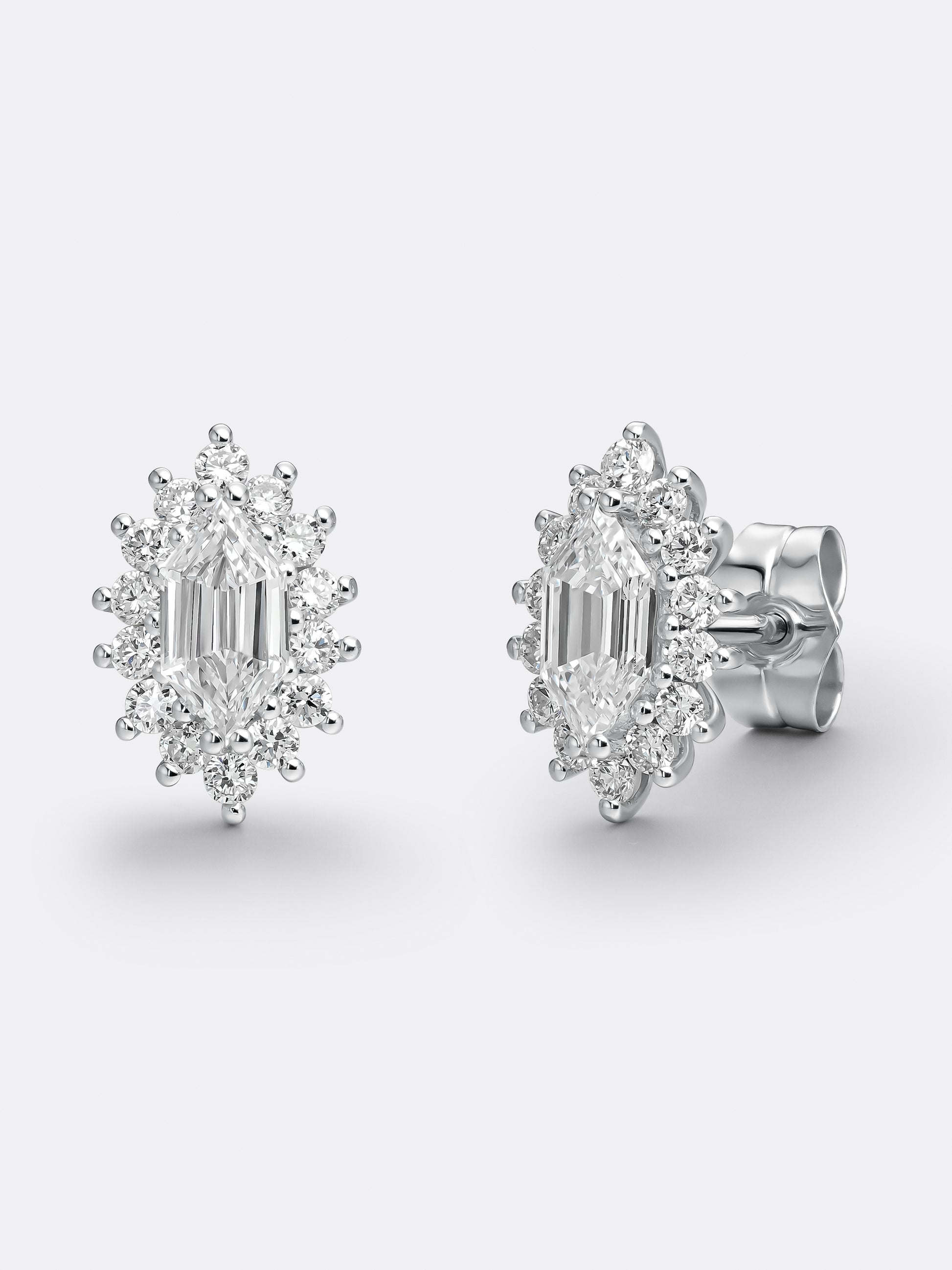 RARE LONG HEXAGONAL EARRINGS