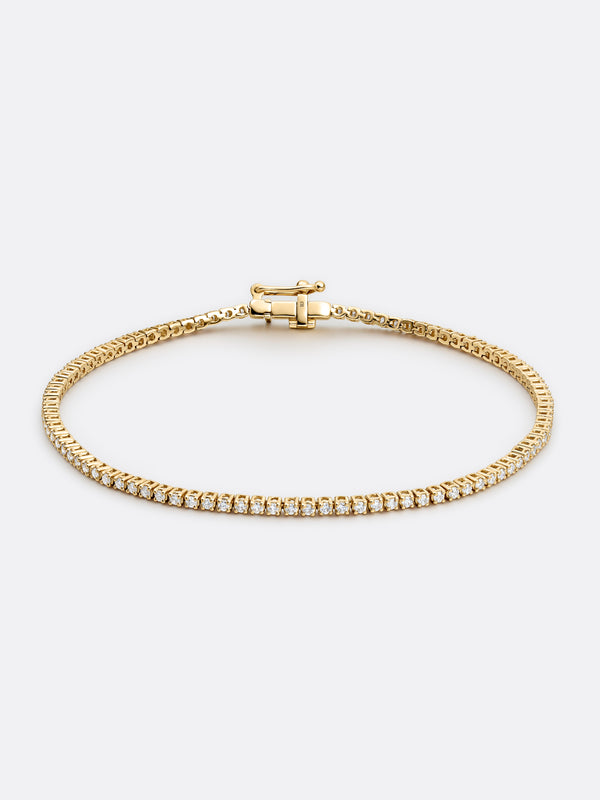 TIMELESS RIVIÈRE SLIM BRACELET - Yellow Gold