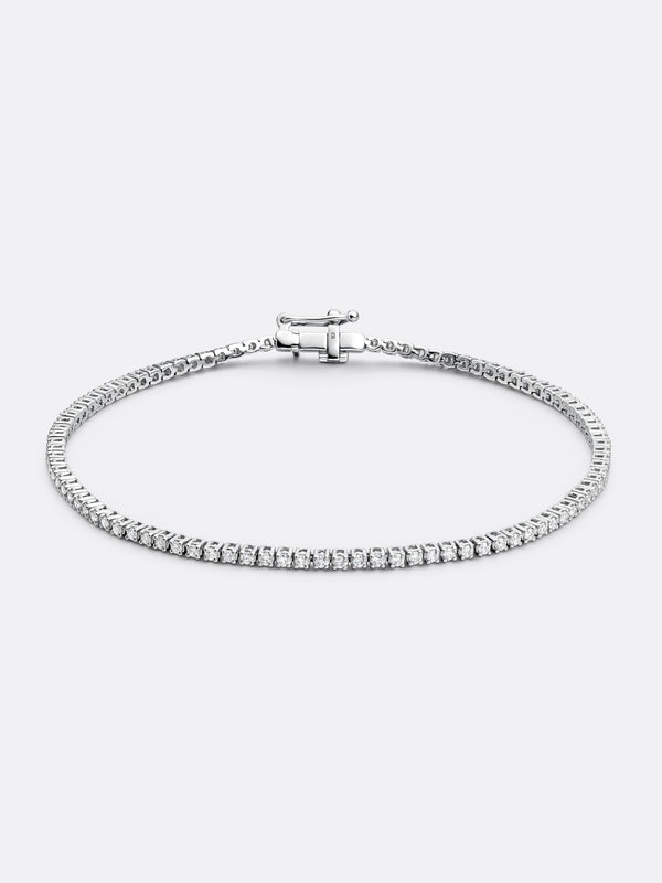 TIMELESS RIVIÈRE SLIM BRACELET - White Gold