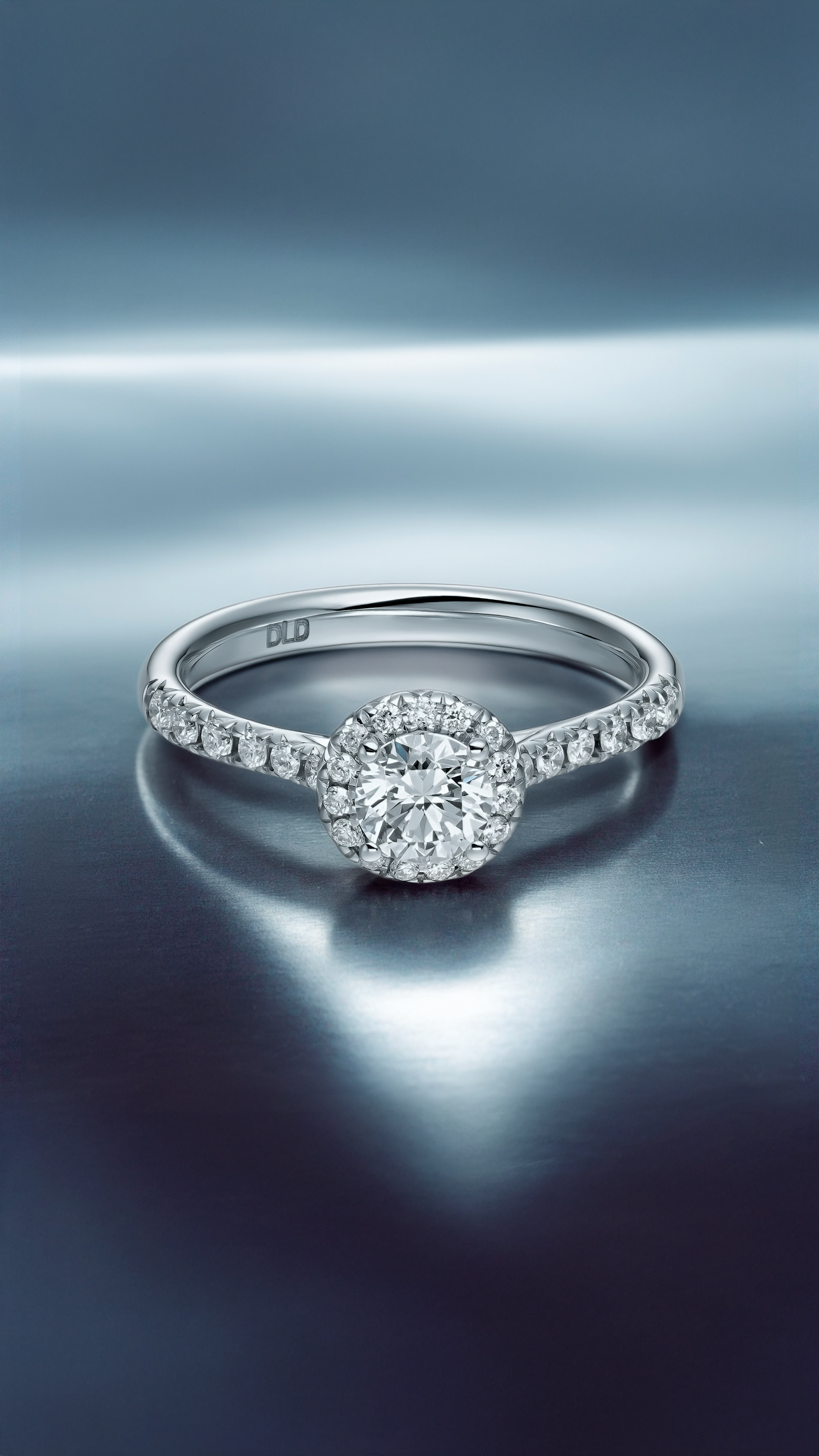 HALO ROUND RING - Yellow Gold