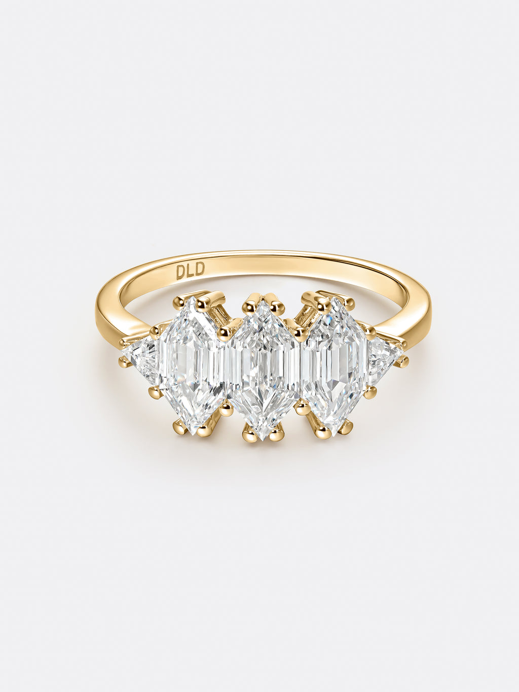 RARE THREE-ROW LONG HEXAGONAL RING