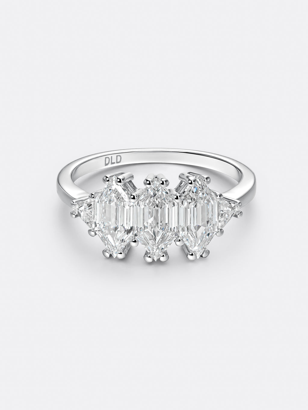 RARE THREE-ROW LONG HEXAGONAL RING