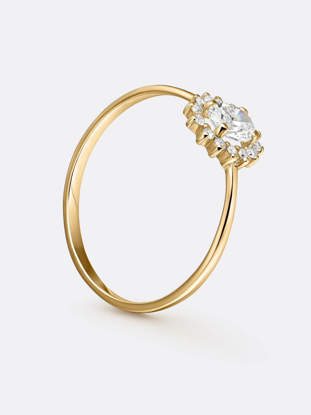 HALO MINI OVAL RING