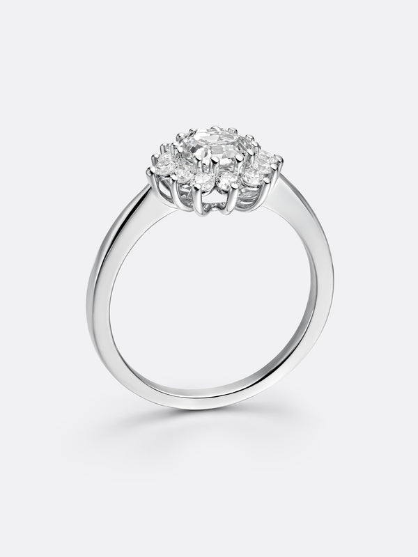 ANILLO HEXAGONAL RARE - Oro Blanco Vista 2