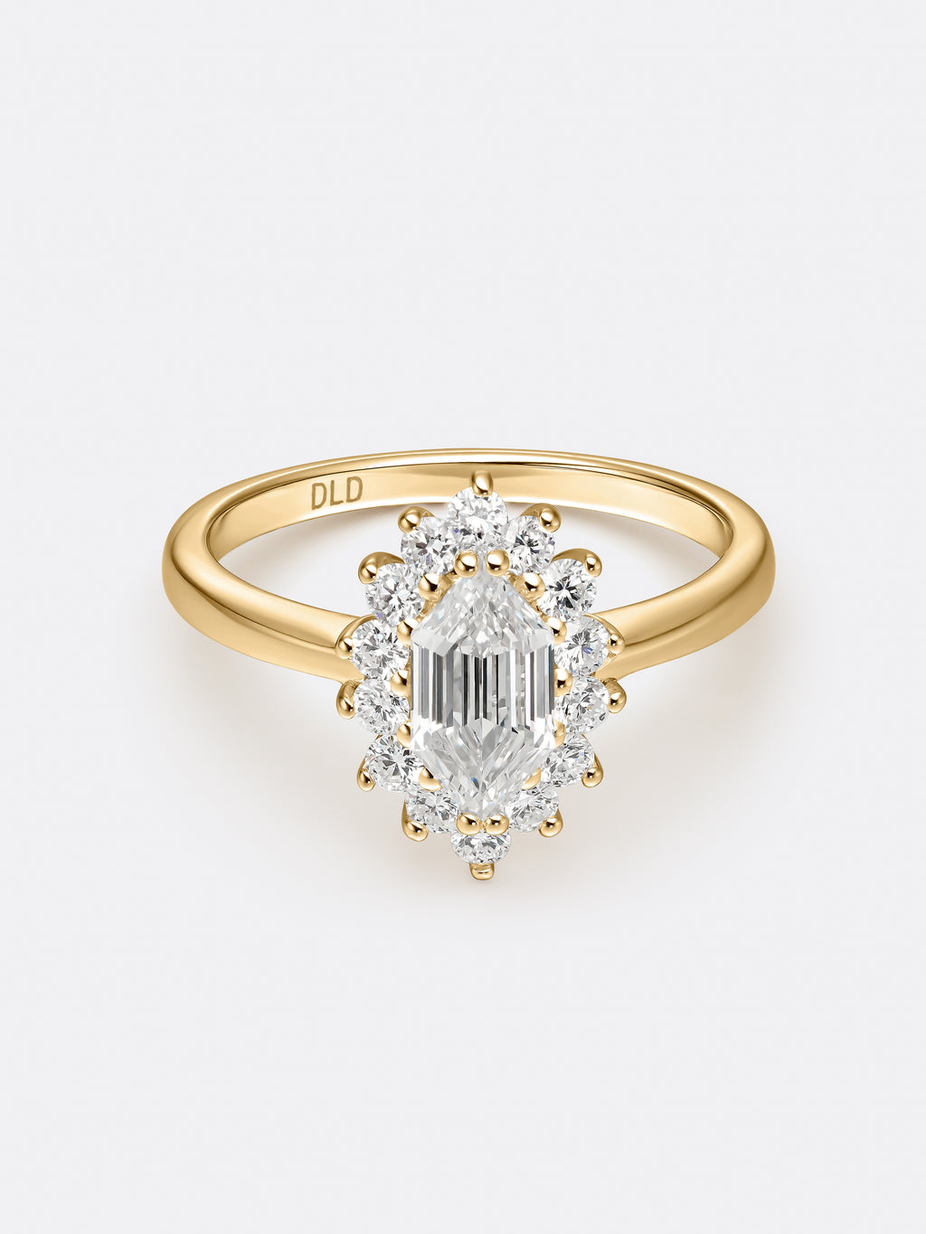 RARE LONG HEXAGONAL RING