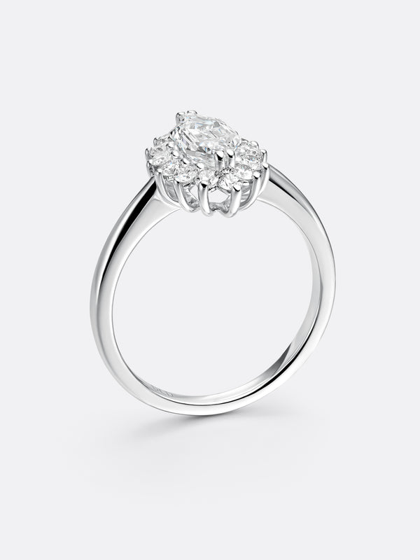 RARE MODIFIED HEXAGONAL RING - White Gold Vista 2