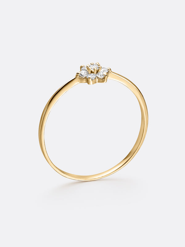 SILHOUETTE STAR RING - Yellow Gold Vista 2