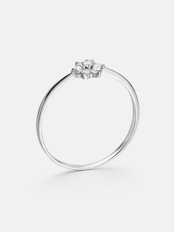 SILHOUETTE STAR RING - White Gold Vista 2