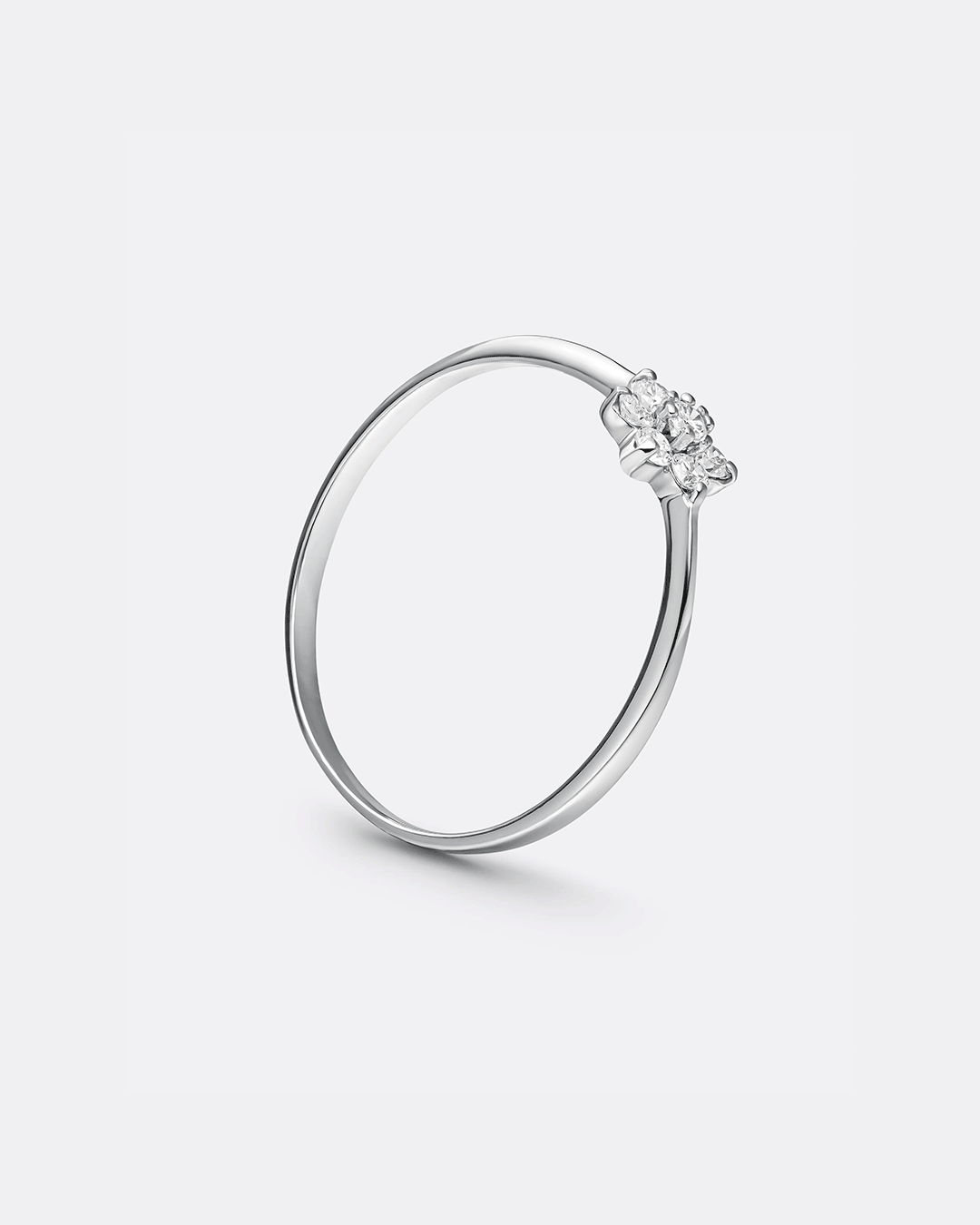 ANILLO ESTRELLA SILUETA - Oro Blanco