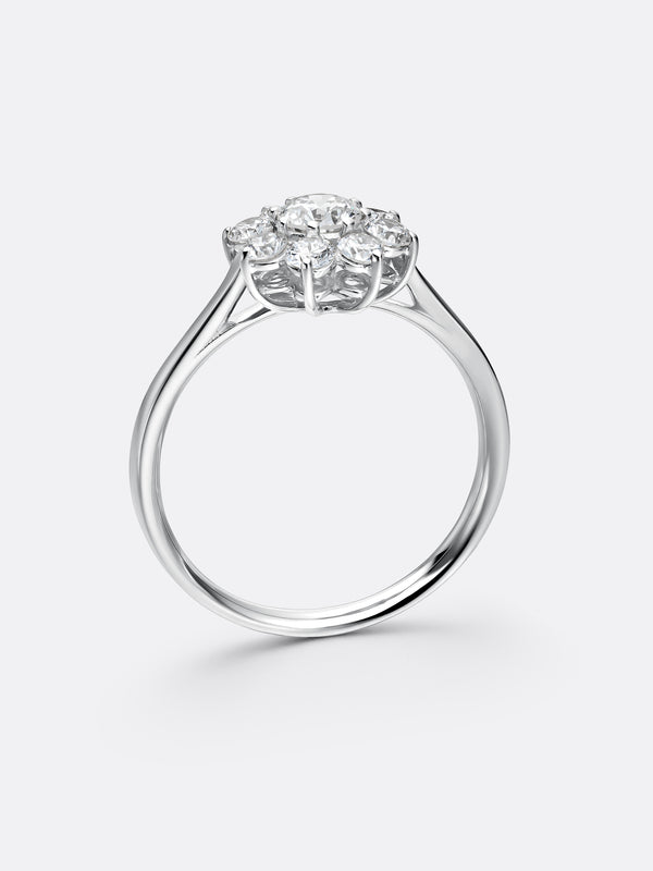SILHOUETTE FLEUR RING - White Gold Vista 2