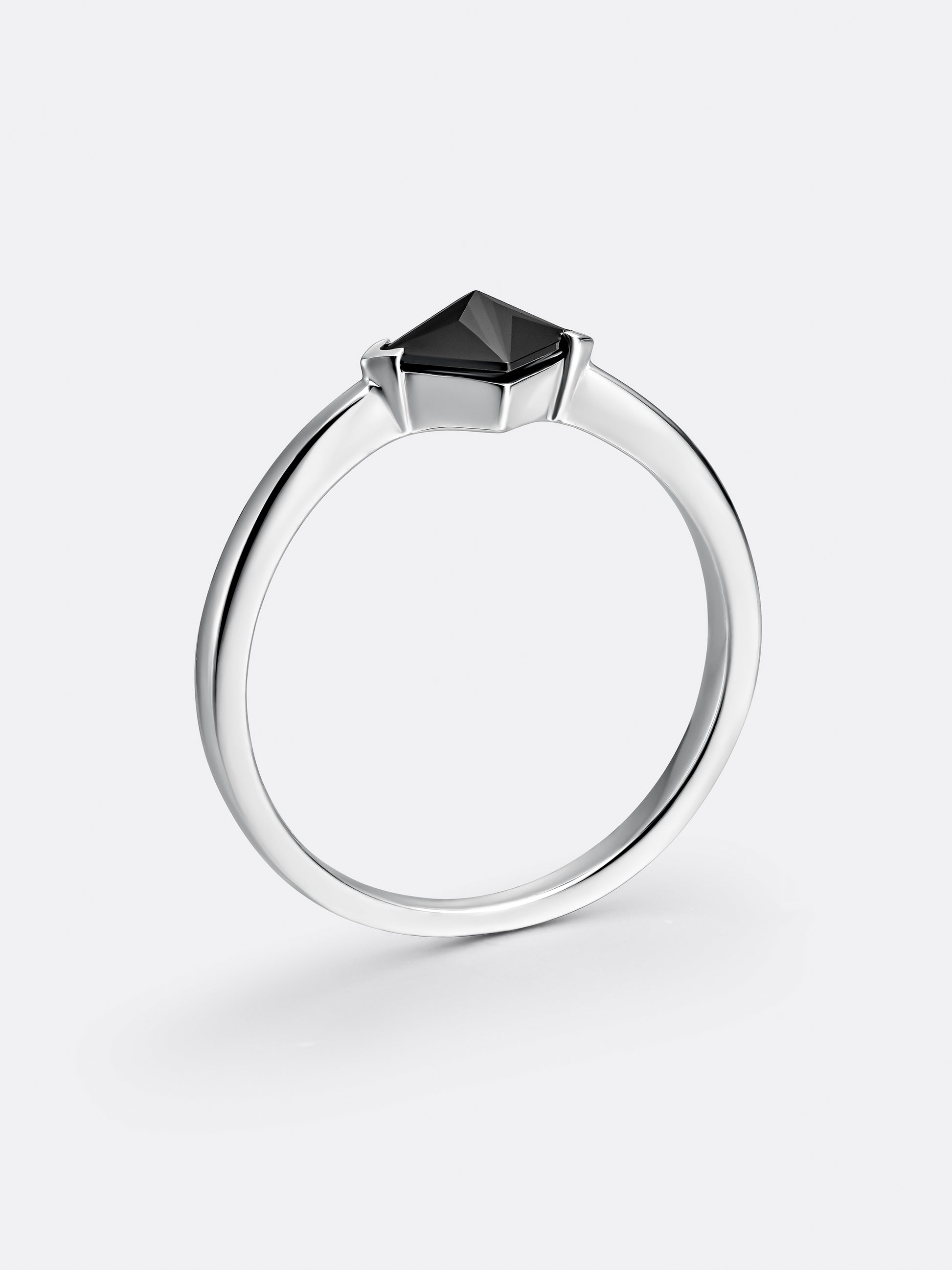 ANILLO SOLITARIO TURN ORO BLANCO