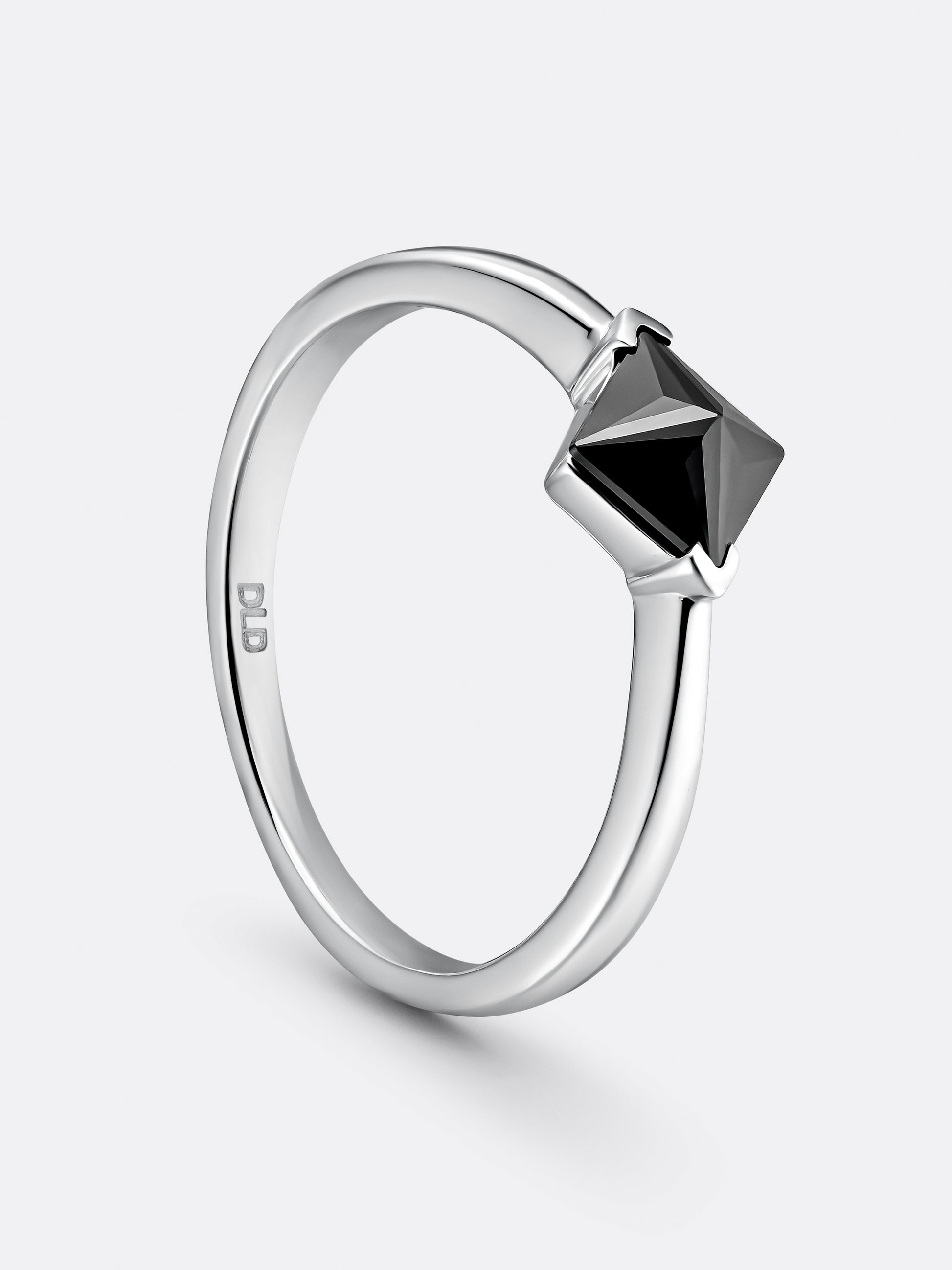 ANILLO SOLITARIO TURN ORO BLANCO