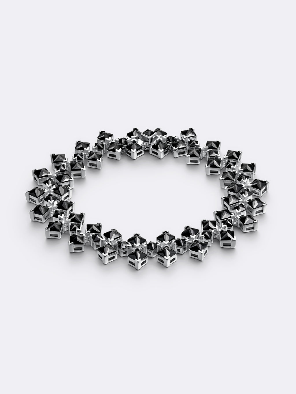 BRAZALETE TURN RIVIÈRE ORO BLANCO