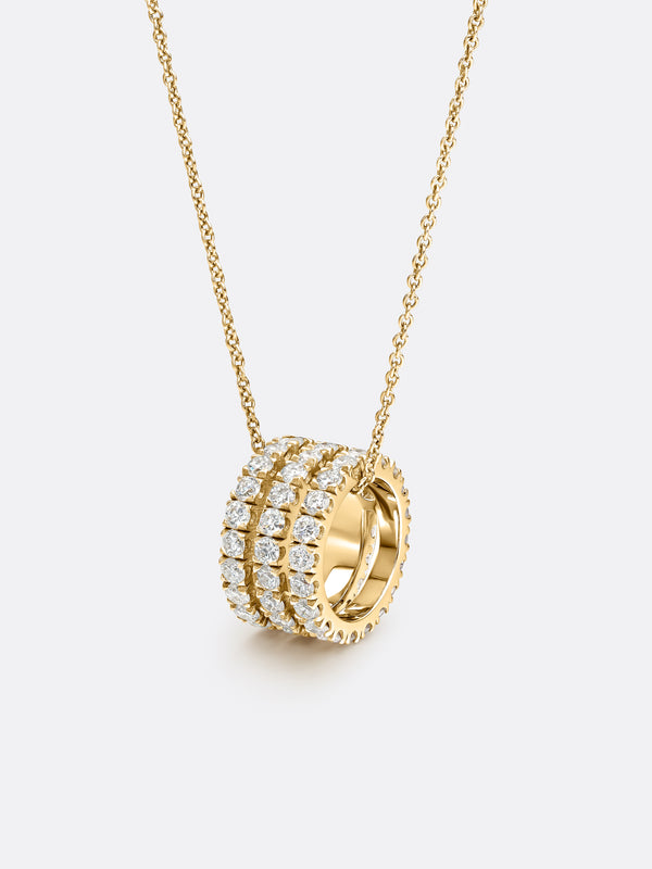 HERITAGE THREE PENDANT - Yellow Gold Vista 2