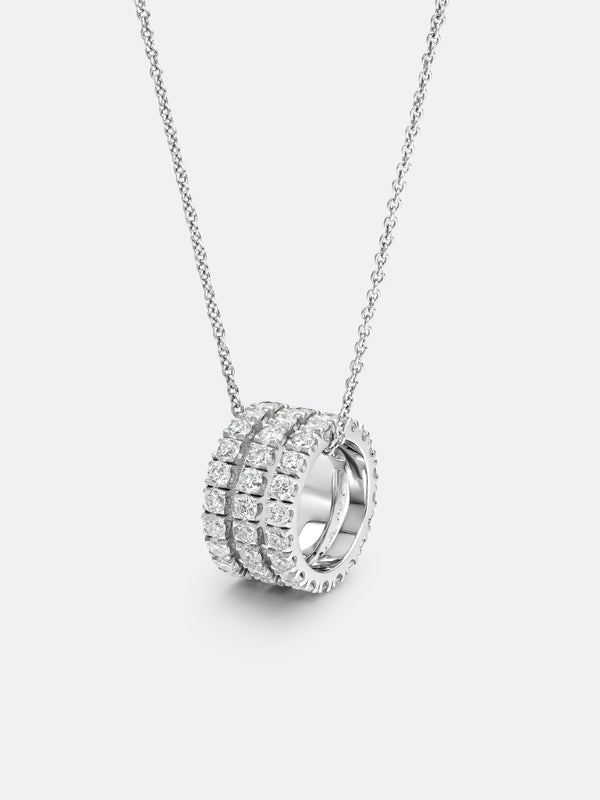 HERITAGE THREE PENDANT - White Gold Vista 2