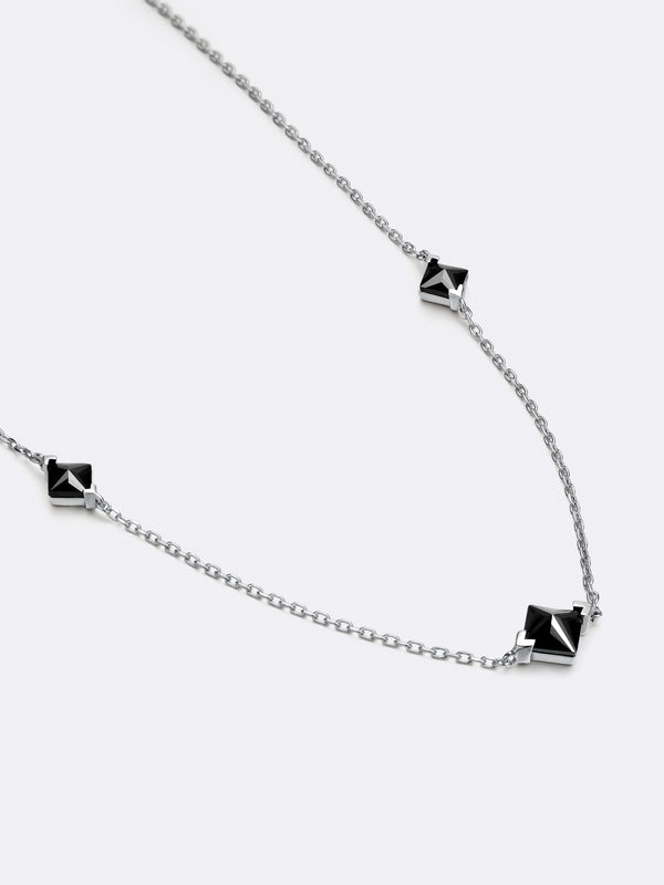 TURN NECKLACE WHITE GOLD - Vista 2