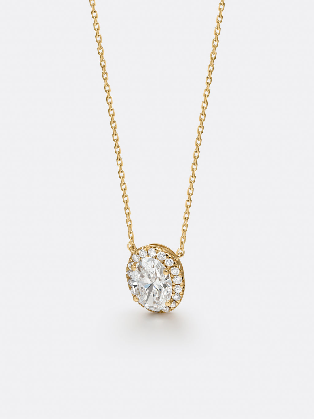 HALO OVAL NECKLACE