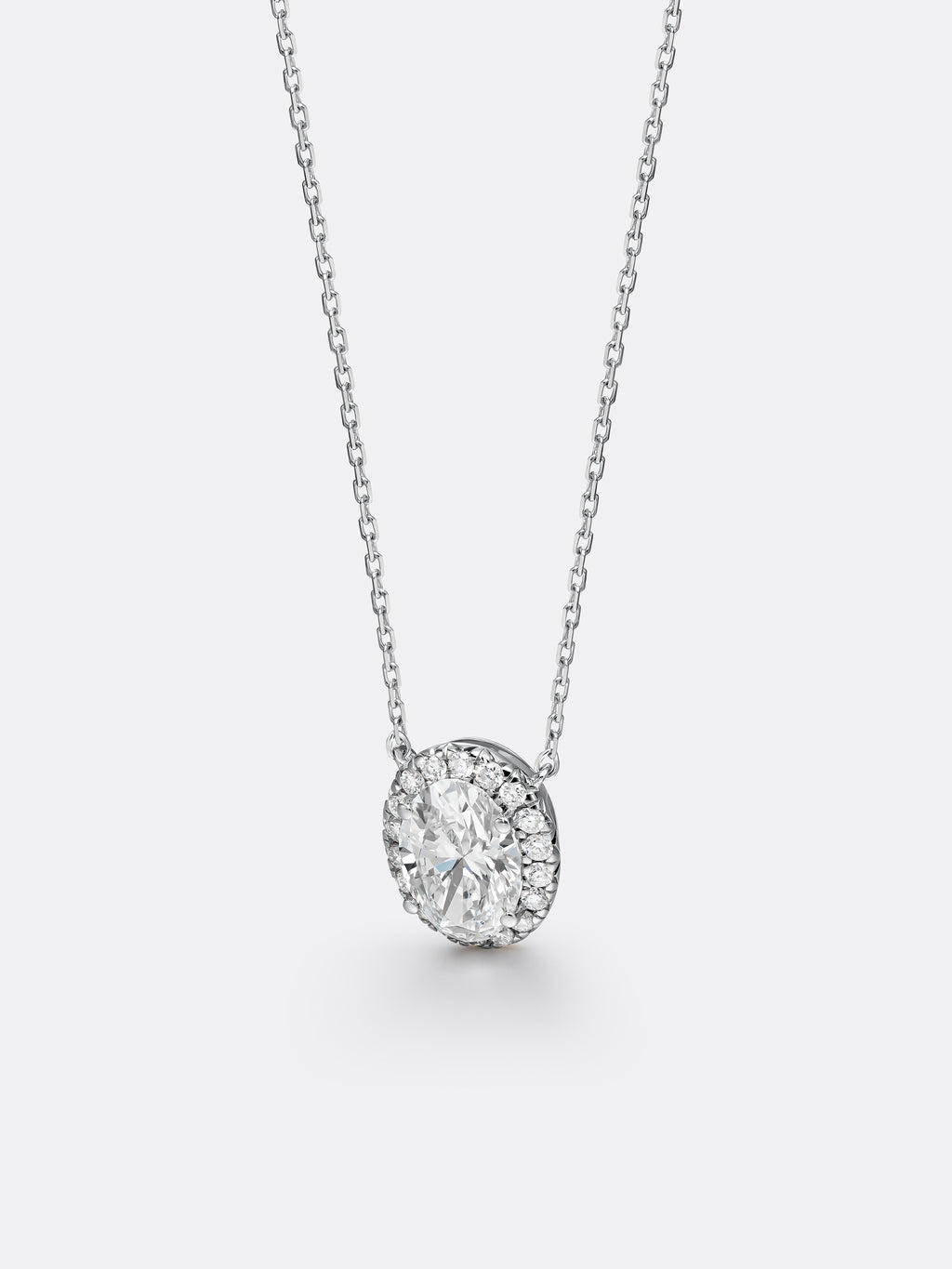HALO OVAL NECKLACE