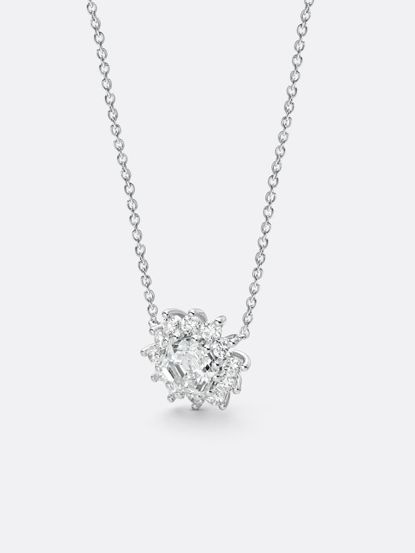 RARE HEXAGON NECKLACE - White Gold