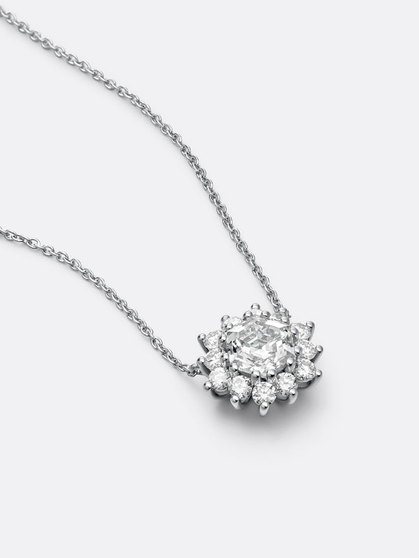 RARE HEXAGON NECKLACE - White Gold Vista 2