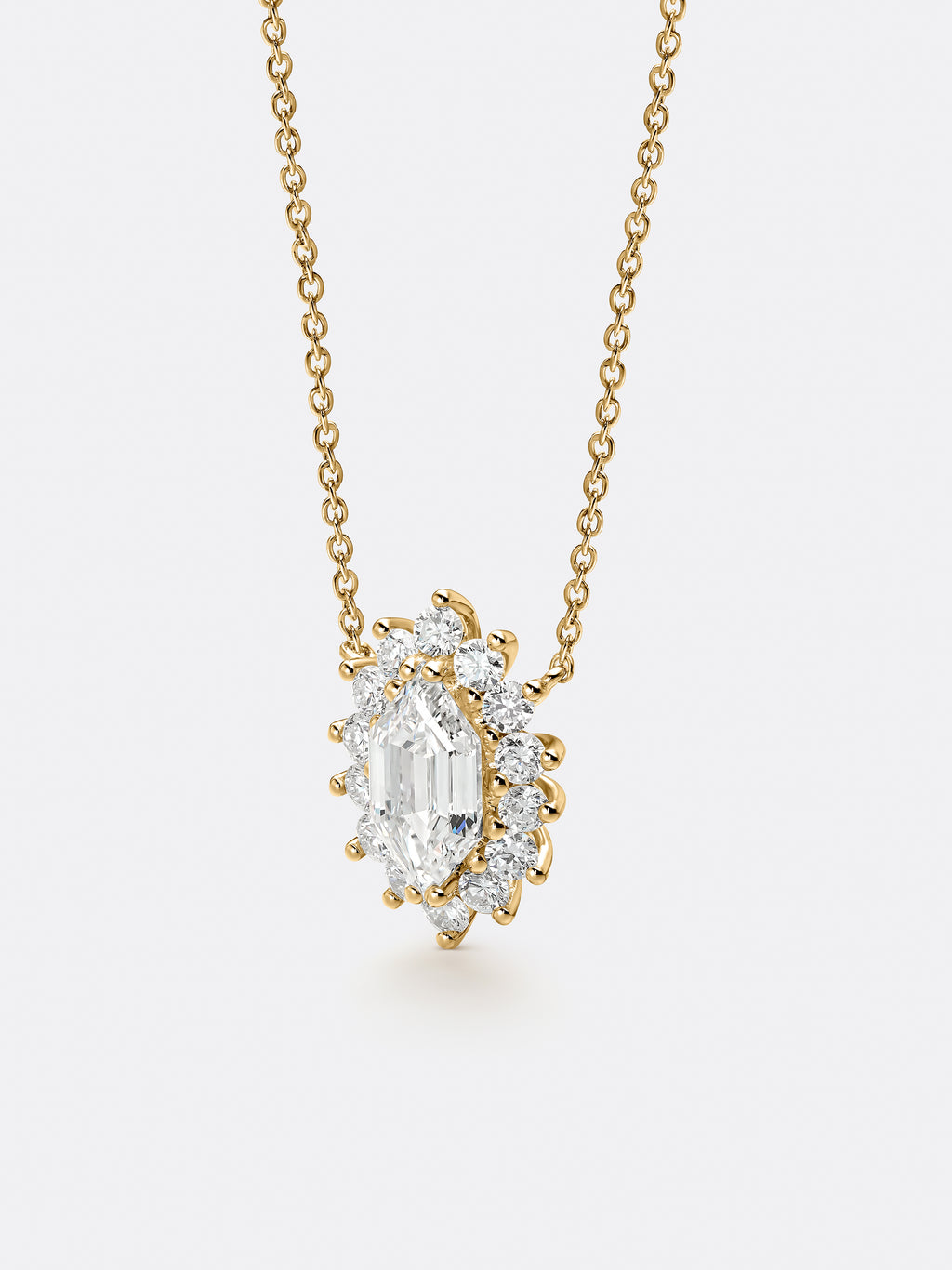 RARE LONG HEXAGONAL NECKLACE