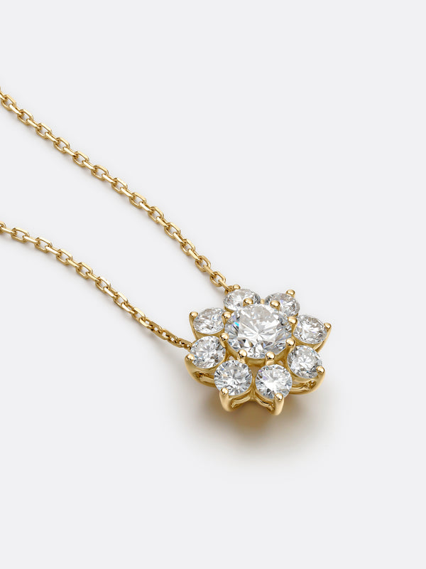 SILHOUETTE FLEUR NECKLACE - Yellow Gold Vista 2