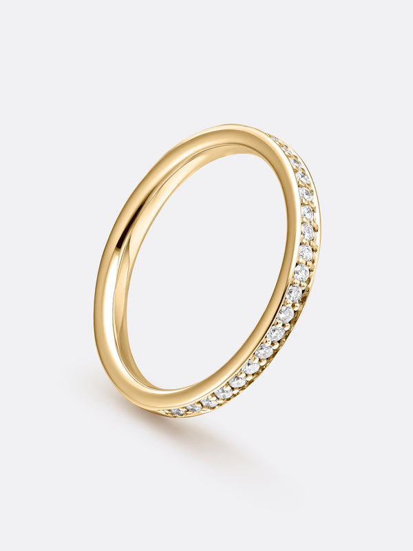 TIMELESS HALF ETERNITY WEDDING BAND - Yellow Gold Vista 2