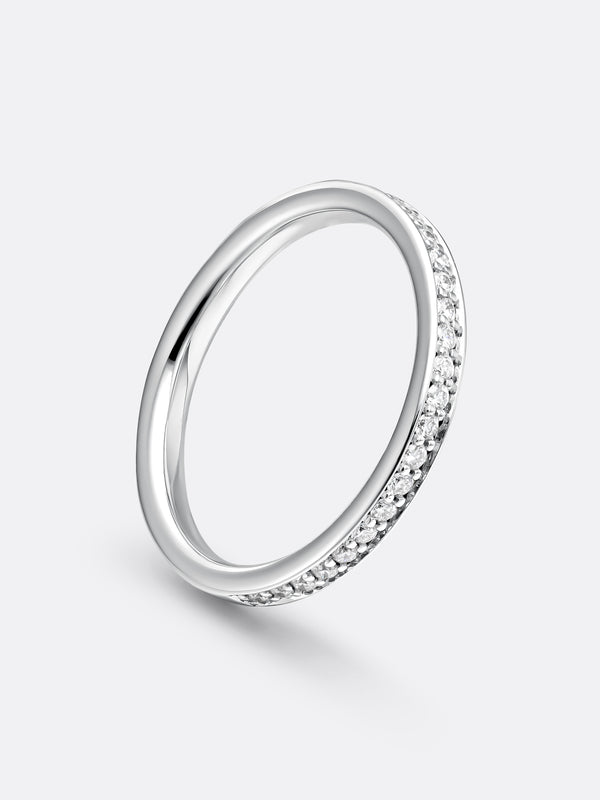TIMELESS HALF ETERNITY WEDDING BAND - White Gold Vista 2