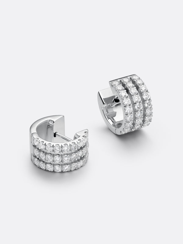 HERITAGE THREE EARRINGS - White Gold Vista 2