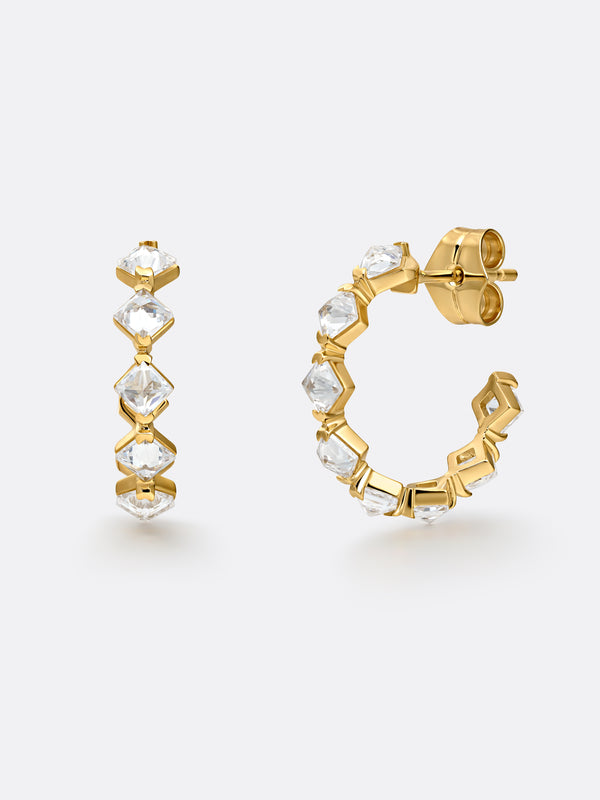 TURN HOOP EARRINGS YELLOW GOLD