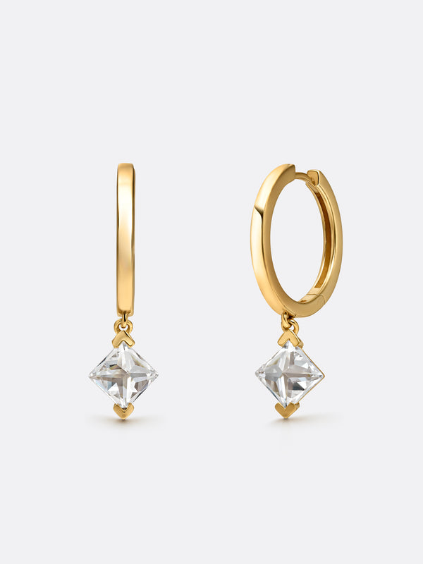 TURN ONE EARRINGS YELLOW GOLD