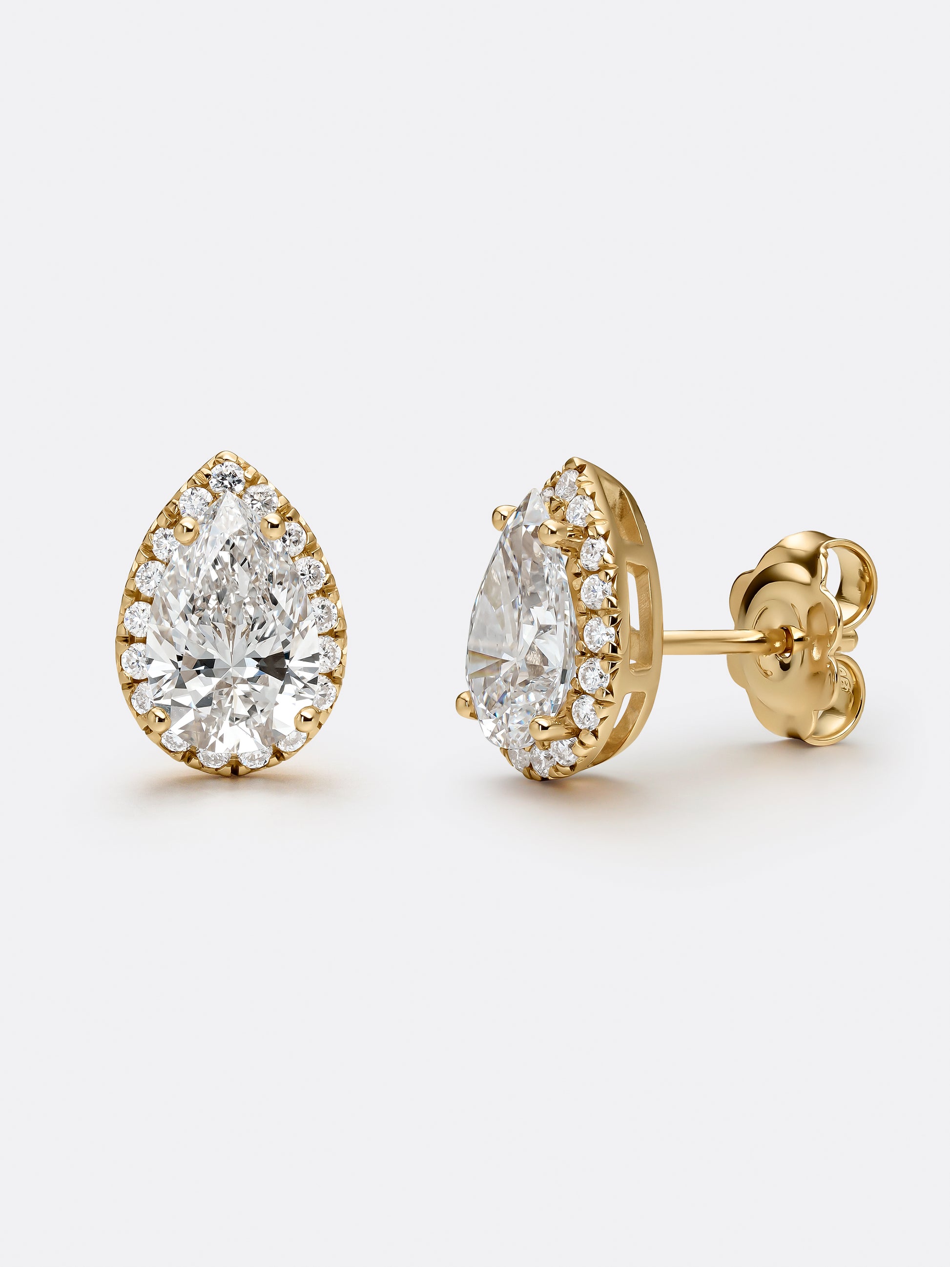 HALO PEAR EARRINGS