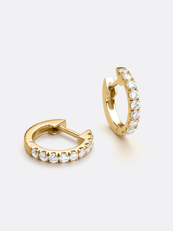 HERITAGE ONE MINI EARRINGS - Yellow Gold