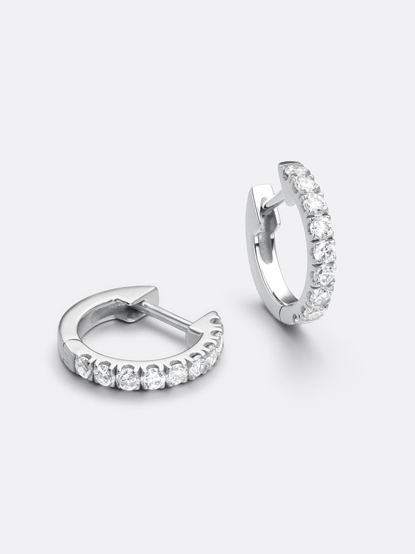 HERITAGE ONE MINI EARRINGS - White Gold