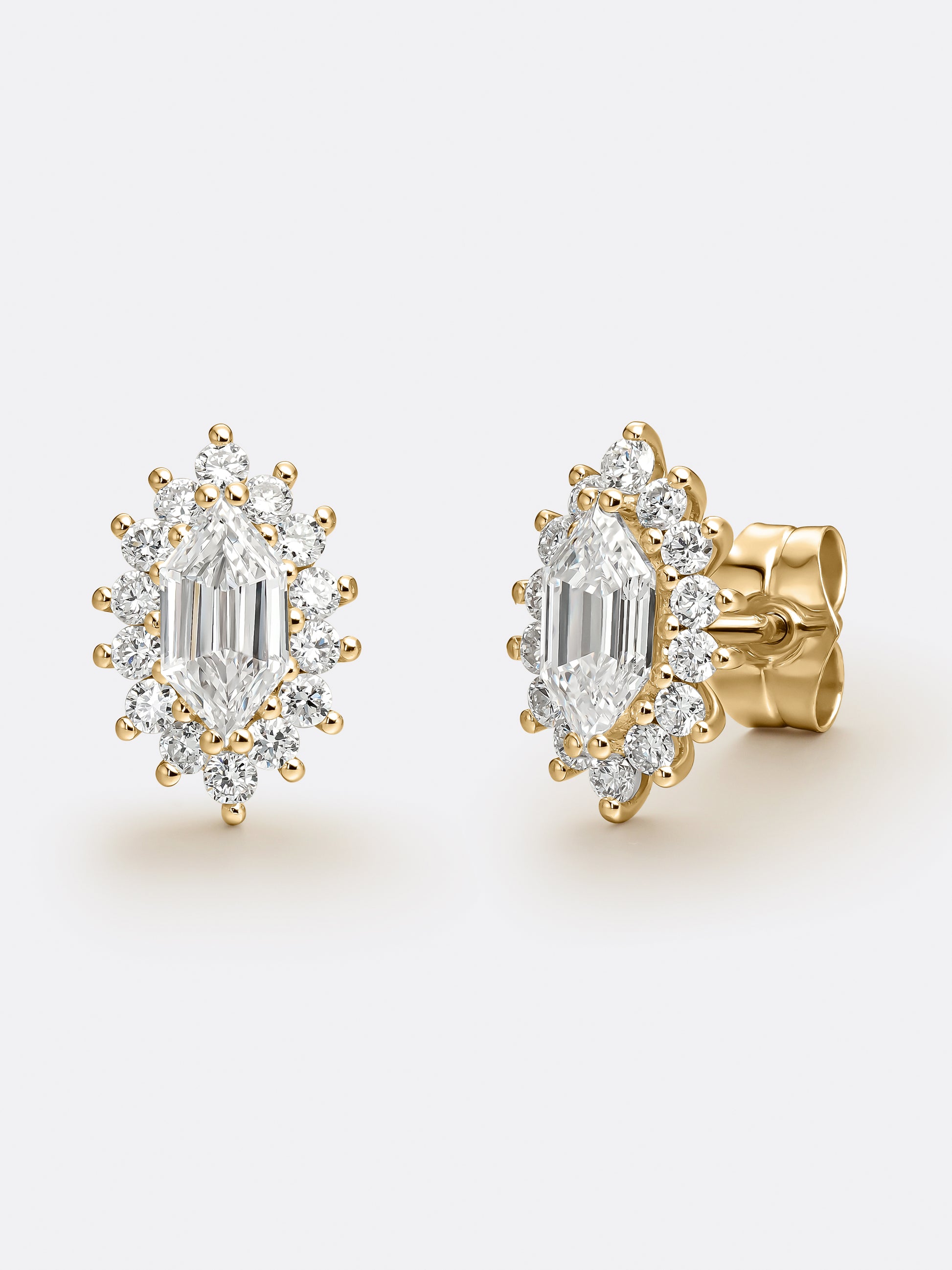 RARE LONG HEXAGONAL EARRINGS