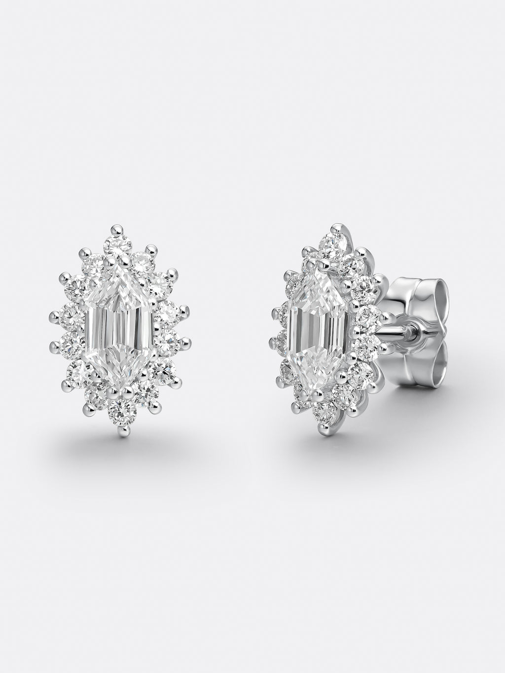 RARE LONG HEXAGONAL EARRINGS