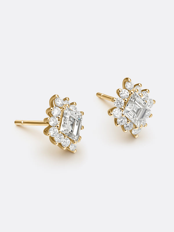 RARE RHOMBUS EARRINGS - Yellow Gold