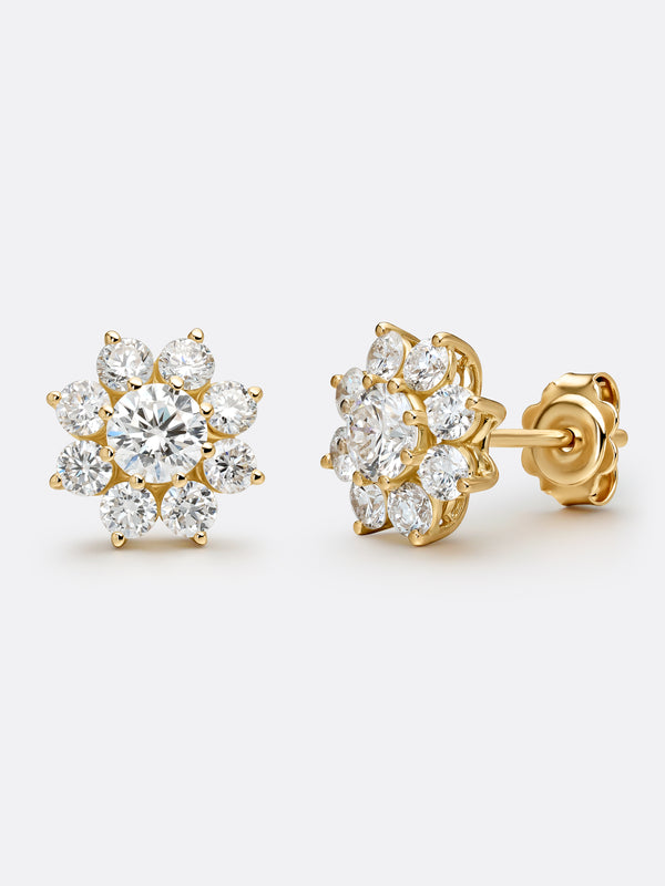SILHOUETTE FLEUR EARRINGS - Yellow Gold Vista 2
