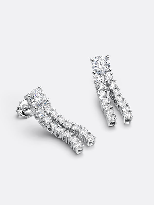 TIMELESS RIVIÈRE EARRINGS - White Gold Vista 2