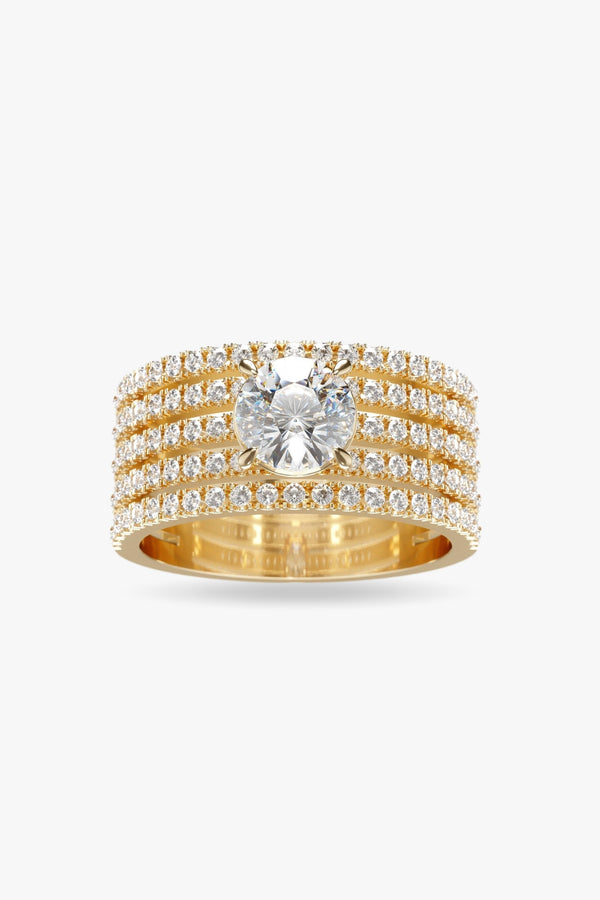 HERITAGE FIRST LADY RING - Yellow Gold Vista 2